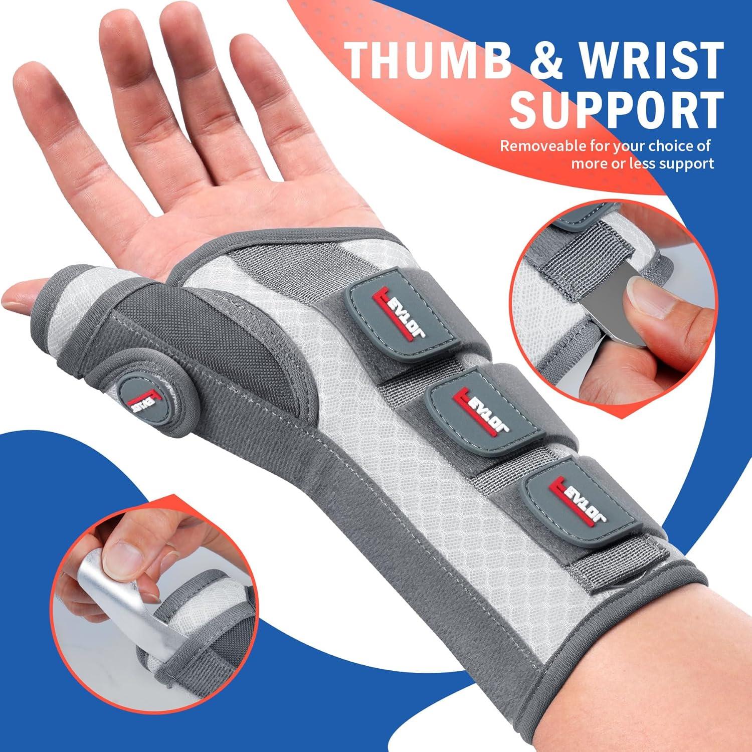imageFEATOL Carpal Tunnel Wrist Brace Night Support Thumb Spica Splint Right Hand for De Quervains Tenosynovitis Tendonitis Wrist Brace With Thumb SupportSmallMediumWomen ampamp Men BlackLargeXLargePack of 1
