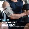 imageFEATOL Bicep Tendonitis Brace Compression Sleeve Support Upper Arm Brace Tricep Bicep Support Bands for Men and Women Arm Wrap Pain Relief for Muscle Strains and InflammationBlack LargeGray