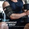 imageFEATOL Bicep Tendonitis Brace Compression Sleeve Support Upper Arm Brace Tricep Bicep Support Bands for Men and Women Arm Wrap Pain Relief for Muscle Strains and InflammationBlack LargeBlack