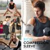 imageFEATOL Bicep Tendonitis Brace Compression Sleeve Support Upper Arm Brace Tricep Bicep Support Bands for Men and Women Arm Wrap Pain Relief for Muscle Strains and InflammationBlack LargeGray