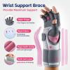 imageFEATOL Compression Arthritis Glove with Wrist Brace Comfortable Fingerless Carpal Tunnel Hand Gloves for Women Night Support Pain Relief for Rheumatoid Arthritis Work Typing  Right Hand MediumMedium