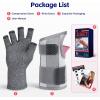 imageFEATOL Compression Arthritis Glove with Wrist Brace Comfortable Fingerless Carpal Tunnel Hand Gloves for Women Night Support Pain Relief for Rheumatoid Arthritis Work Typing  Right Hand MediumLarge