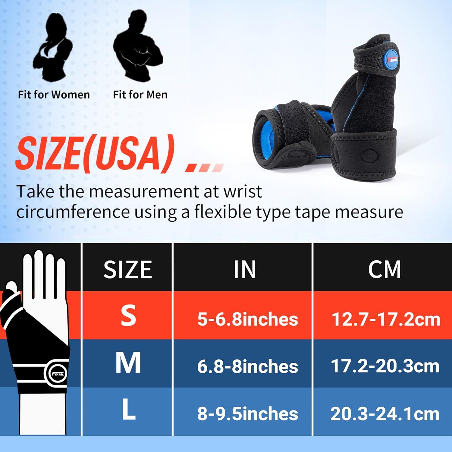 imageFEATOL 2 Pack Thumb Brace for De Quervains Tenosynovitis Thumb Splint for CMC Joint Support Arthritis Trigger Finger Sprains Left ampamp Right Medium