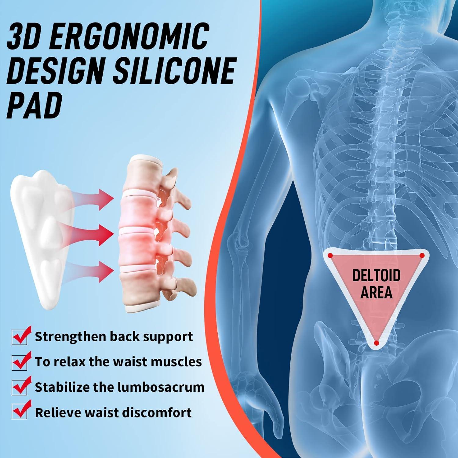 imageFEATOL Back Brace for Men Lower Back Pain Relief Lumbar Support Brace Waist Belt with Ergonomic 3D Silicone Pad for Heavy Lifting Work Herniated Disc Sciatica LXL2XLarge Pack of 1