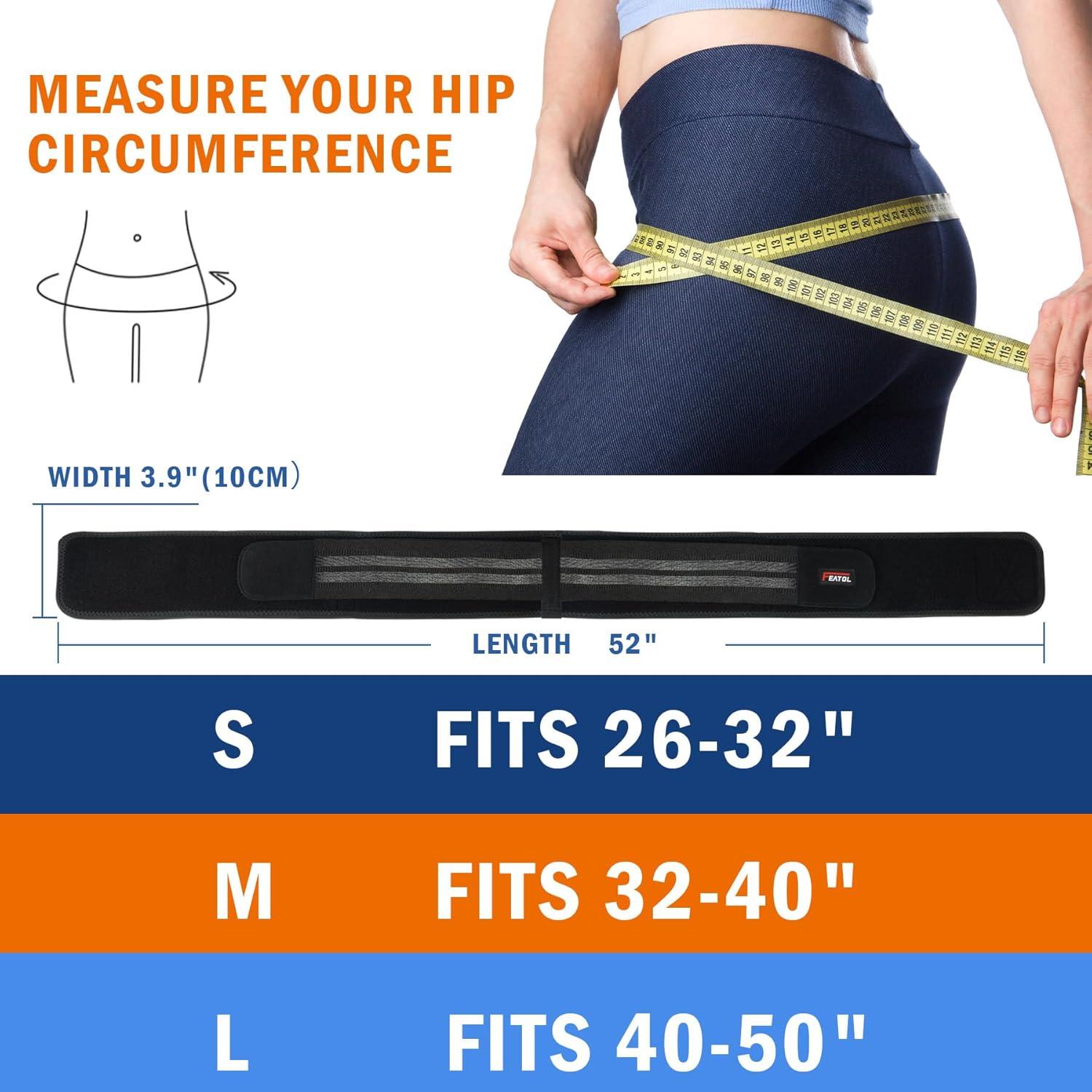 imageFEATOL SI Sacroiliac Belt for Sciatica Pain ReliefExtra Compression Support Hip Brace for Pelvic Sciatica Trochanteric SI Joint Belt for Men WomenMediumMedium