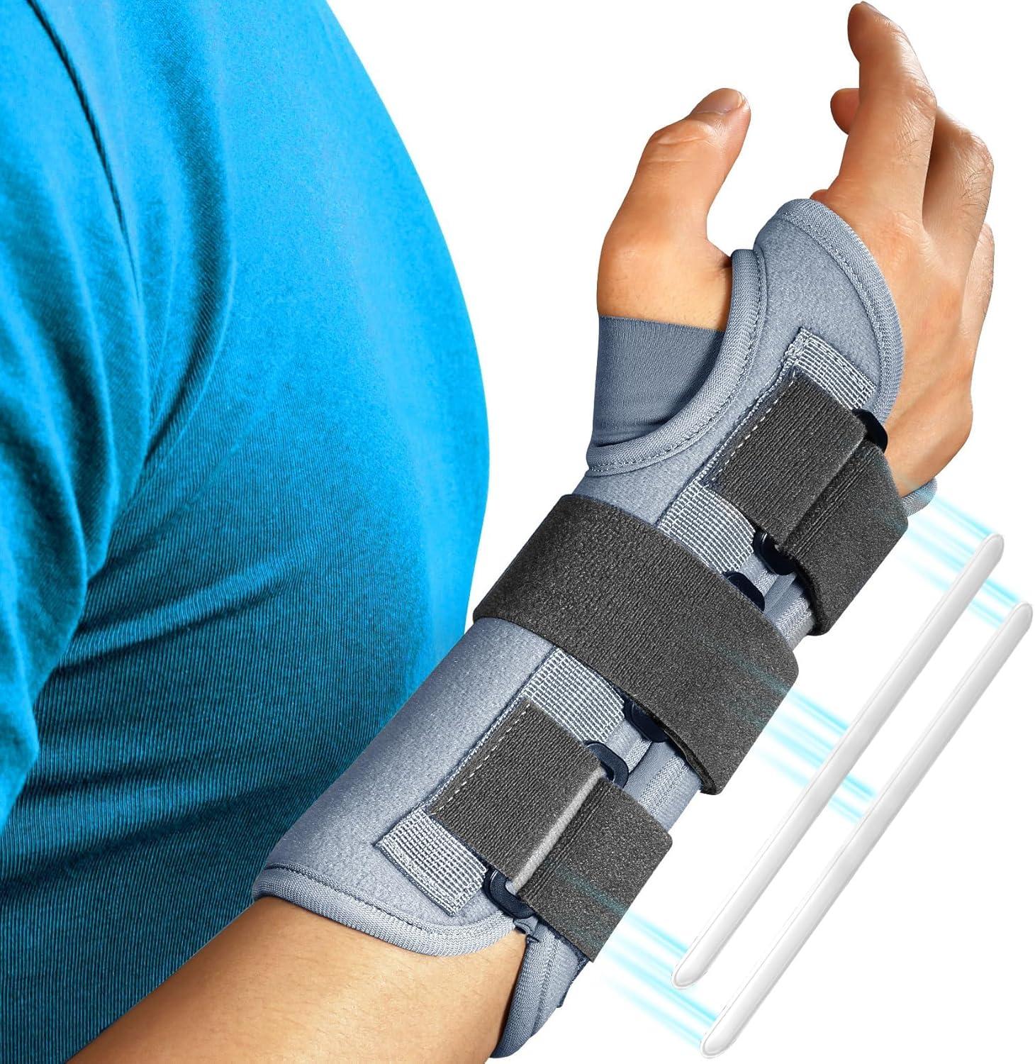 imageFEATOL Wrist Brace Splint Carpal Tunnel for Women Men Night Wrist Sleep Support Brace Left Hand MediumLarge Pain Relief for Sprain Arthritis TendonitisSmallMedium Pack of 1