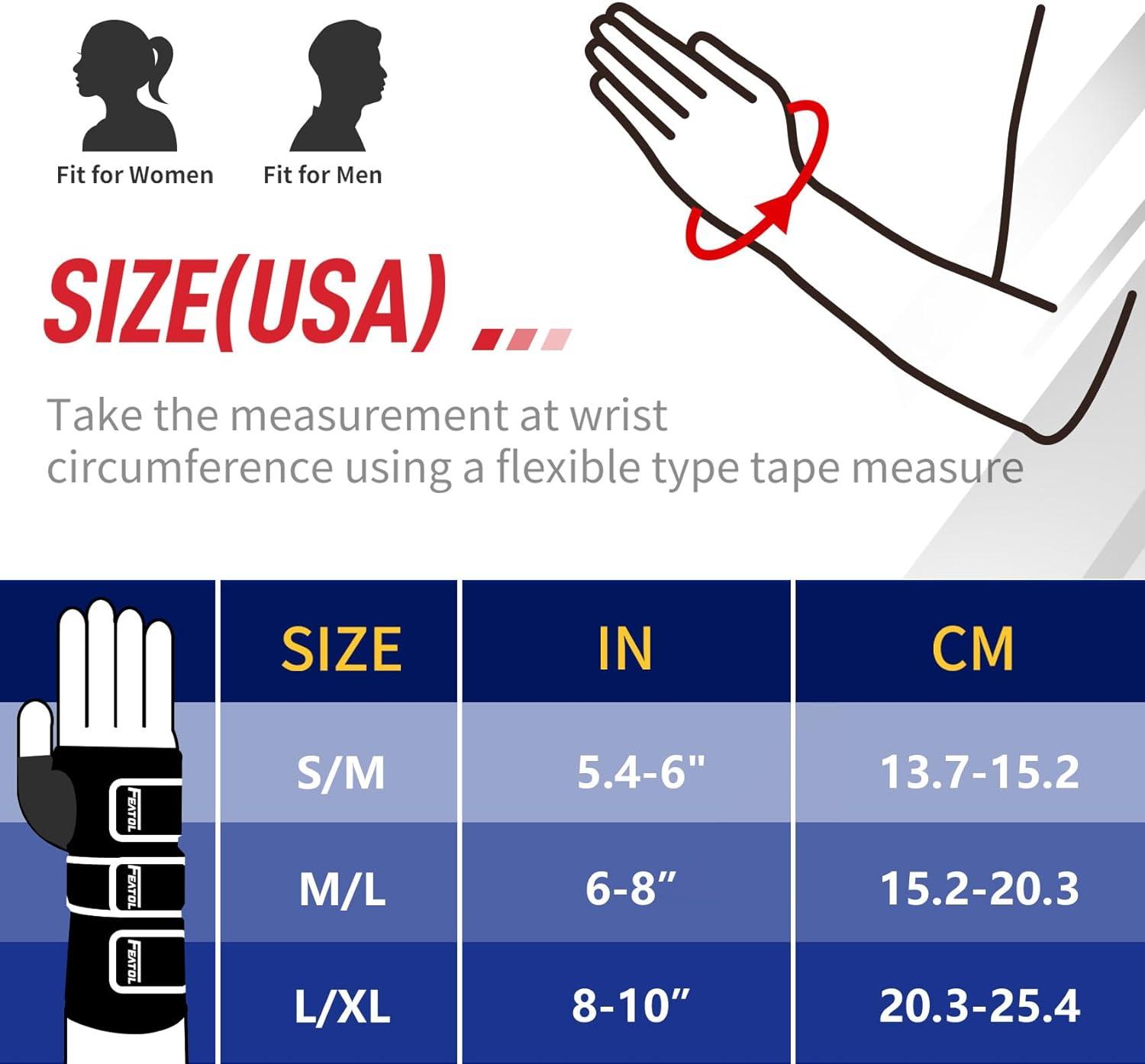 imageFEATOL Wrist Brace Splint Carpal Tunnel for Women Men Night Wrist Sleep Support Brace Left Hand MediumLarge Pain Relief for Sprain Arthritis TendonitisSmallMedium Pack of 1