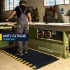 imageFEATOL Anti Fatigue Mat Industrial Ergonomic Standing Floor Mat for Work for Stand Black with Yellow Border Safety 20quot x 39quotSupport for Leg ampamp Back PainYellow Border