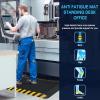 imageFEATOL Anti Fatigue Mat Industrial Ergonomic Standing Floor Mat for Work for Stand Black with Yellow Border Safety 20quot x 39quotSupport for Leg ampamp Back PainYellow Border
