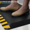 imageFEATOL Anti Fatigue Mat Industrial Ergonomic Standing Floor Mat for Work for Stand Black with Yellow Border Safety 20quot x 39quotSupport for Leg ampamp Back PainYellow Border