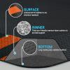 imageFEATOL Anti Fatigue Mat Industrial Ergonomic Standing Floor Mat for Work for Stand Black with Yellow Border Safety 20quot x 39quotSupport for Leg ampamp Back PainOrange Border