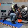 imageFEATOL Anti Fatigue Mat Industrial Ergonomic Standing Floor Mat for Work for Stand Black with Yellow Border Safety 20quot x 39quotSupport for Leg ampamp Back PainBlue With Yellow Border