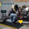 imageFEATOL Anti Fatigue Mat Industrial Ergonomic Standing Floor Mat for Work for Stand Black with Yellow Border Safety 20quot x 39quotSupport for Leg ampamp Back PainYellow Border