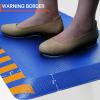 imageFEATOL Anti Fatigue Mat Industrial Ergonomic Standing Floor Mat for Work for Stand Black with Yellow Border Safety 20quot x 39quotSupport for Leg ampamp Back PainBlue With Yellow Border