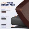 imageFEATOL Anti Fatigue Mat for Standing 910 Extra Thick Ergonomic Standing Desk Mat Comfort ampamp Durable Memory Foam Standing Mat at HomeOffice All Day 20quot x 32quot BlackBrown