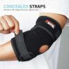 imageFEATOL Elbow Brace for Tendonitis and Tennis Adjustable Golfers Elbow Brace for Men and Women Pain Relief for Cubital Tunnel Syndrome Bursitis Ulnar Nerve Entrapment Black MediumBlack