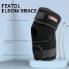 imageFEATOL Elbow Brace for Tendonitis and Tennis Adjustable Golfers Elbow Brace for Men and Women Pain Relief for Cubital Tunnel Syndrome Bursitis Ulnar Nerve Entrapment Black MediumBlack