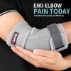 imageFEATOL Elbow Brace for Tendonitis and Tennis Adjustable Golfers Elbow Brace for Men and Women Pain Relief for Cubital Tunnel Syndrome Bursitis Ulnar Nerve Entrapment Black MediumGray