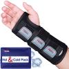 imageFEATOL Wrist Brace Carpal Tunnel Night Support Brace with Wrist Splint Adjustable Straps HotIce Pack for Women and Men Right Hand MediumLarge Tendinitis Arthritis Pain ReliefXSmall Pack of 1