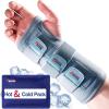 imageFEATOL Wrist Brace Carpal Tunnel Night Support Brace with Wrist Splint Adjustable Straps HotIce Pack for Women and Men Right Hand MediumLarge Tendinitis Arthritis Pain ReliefXSmall Pack of 1