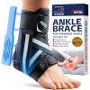 imageFEATOL Ankle Brace for Sprained Ankle Adjustable ampamp Comfortable Lace Up Support Stabilizer for Women Men with 2 Side Splints Relief for Sprain Injury Recovery Achilles Large13142XSmall
