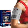 imageFEATOL Bicep Tendonitis Brace Compression Sleeve Support Upper Arm Brace Tricep Bicep Support Bands for Men and Women Arm Wrap Pain Relief for Muscle Strains and InflammationBlack LargeGray
