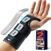 imageFEATOL Carpal Tunnel Wrist Brace Night Support 2 Pack  Wrist Splint for Pain Relief Tendonitis Sprained Arthritis  Metal Splint Stabilizer With Hand Brace FOR Sleeping Women Men RightampampLeftMLMediumLarge Pack of 1