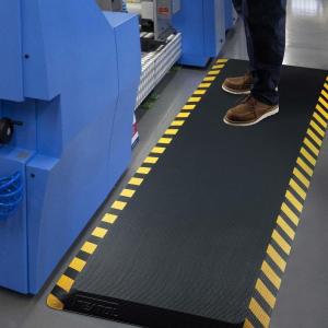 imageFEATOL Anti Fatigue Mat Industrial Ergonomic Standing Floor Mat for Work for Stand Black with Yellow Border Safety 20quot x 39quotSupport for Leg ampamp Back PainYellow Border