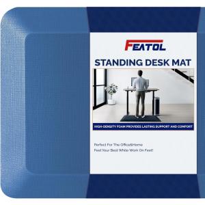 imageFEATOL Anti Fatigue Mat for Standing 910 Extra Thick Ergonomic Standing Desk Mat Comfort ampamp Durable Memory Foam Standing Mat at HomeOffice All Day 20quot x 32quot BlackBlue