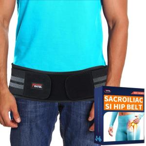 imageFEATOL SI Sacroiliac Belt for Sciatica Pain ReliefExtra Compression Support Hip Brace for Pelvic Sciatica Trochanteric SI Joint Belt for Men WomenMediumMedium