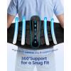 imageFEATOL Back Brace for Lower Back Pain Women Men Removable DualSide Spine Lumbar Pad with Snug Fit Adjustable Support Belt for Work Orange Size L 34539Gray