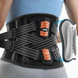 imageFEATOL Back Brace for Lower Back Pain Women Men Removable DualSide Spine Lumbar Pad with Snug Fit Adjustable Support Belt for Work Orange Size L 34539Orange